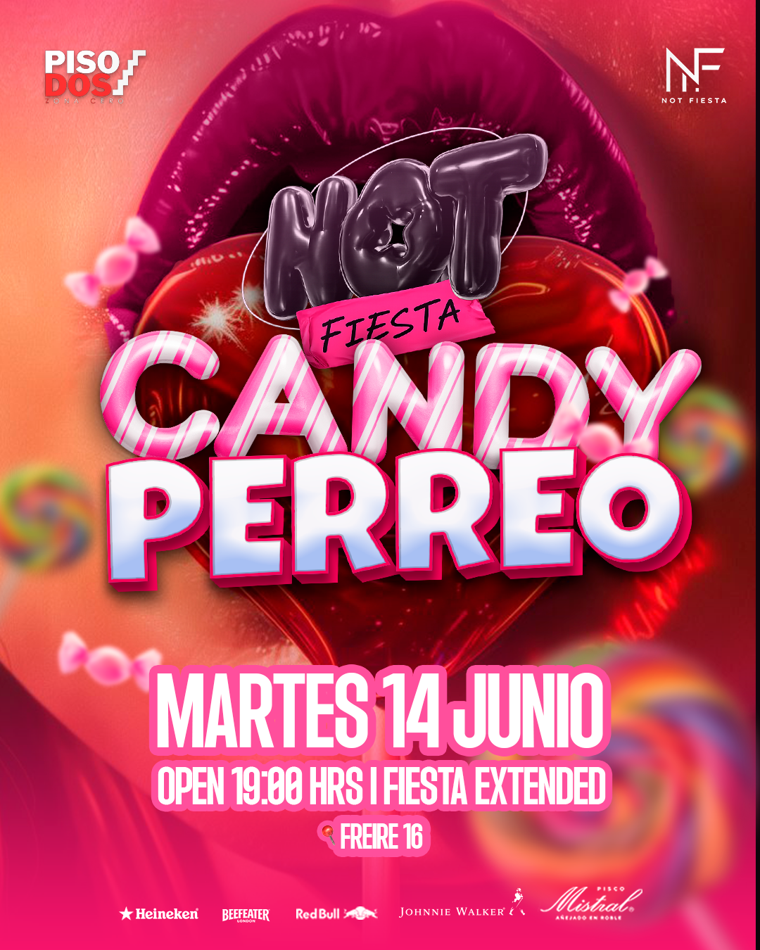 Flyer NOT FIESTA Candy Perreo🍭